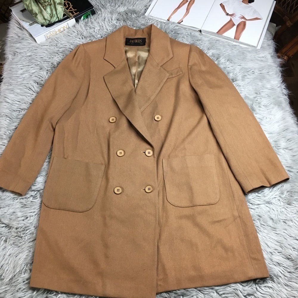 Vintage 1990s Jacques Wool Coat | 100% Pure Wool · Classic Tailored Quiet Luxury